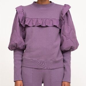 Sea NY Women’s Layla Sweatshirt. Size S, Purple Color